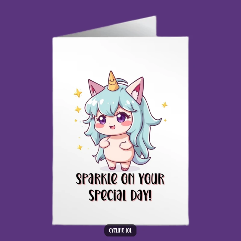 Free Printable Birthday Card: Mischievous Stardust Character Funny Downloadable Gift