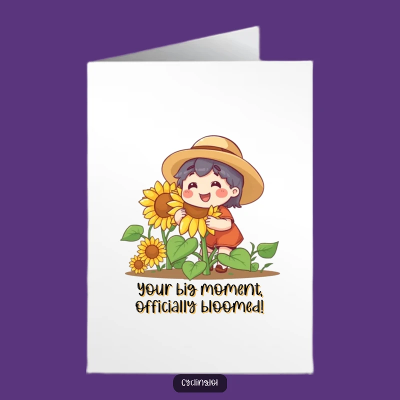 Free Printable Congrats Card: Sunny Sunflower Triumph - Humorous Downloadable Gift!
