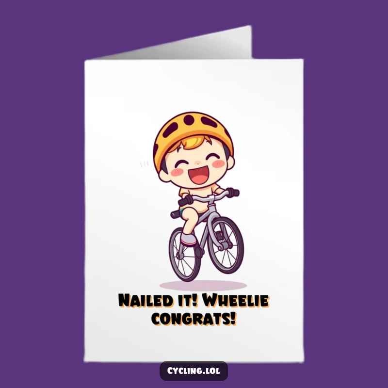 Free Printable Congrats Card: Wheelie Awesome, Funny Downloadable Gift for Achievers!