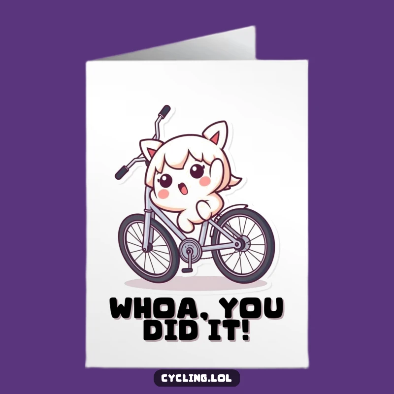 Free Printable Congrats Card: Wobbly Ride, Funny Oops Downloadable