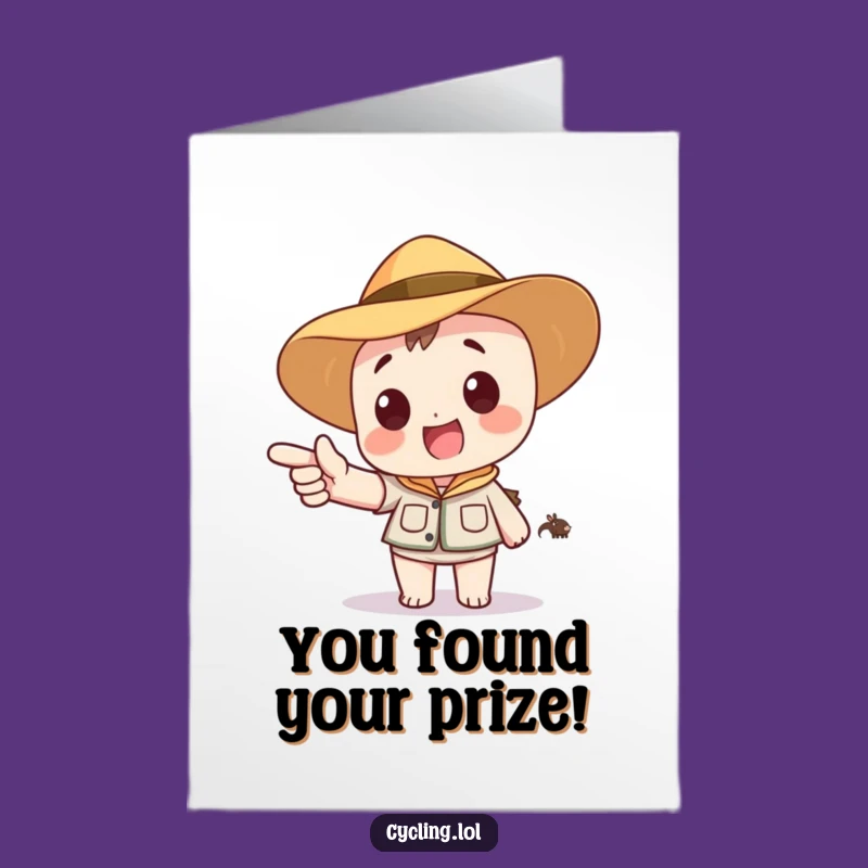 Free Printable Congratulations Card: Safari Character, Exciting Discovery, Humorous Success, Downloadable