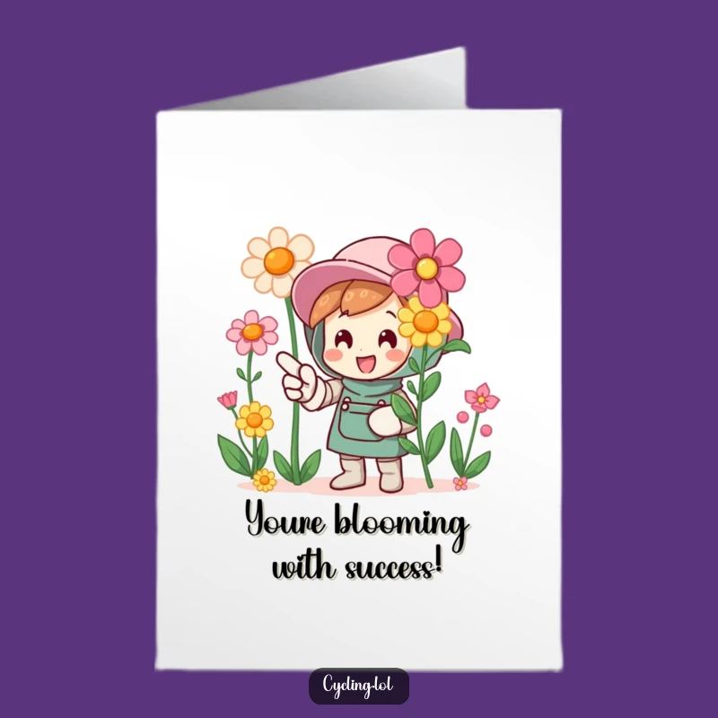 Free Printable Congrats Card: Blooming Flowers Downloadable to Celebrate Growth