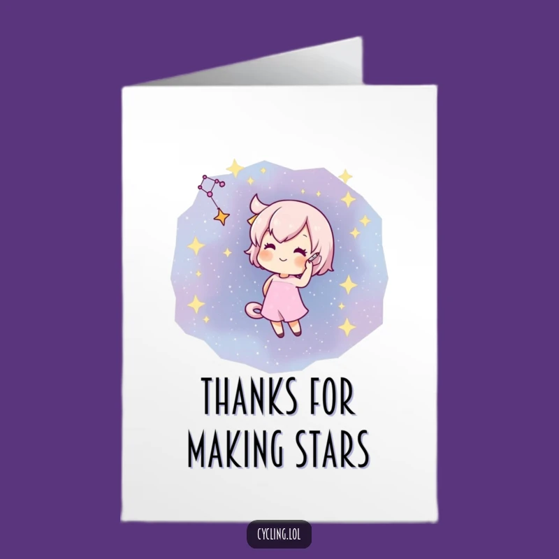 Free Printable Thank You Card: Constellation Artist - Funny Downloadable Gratitude