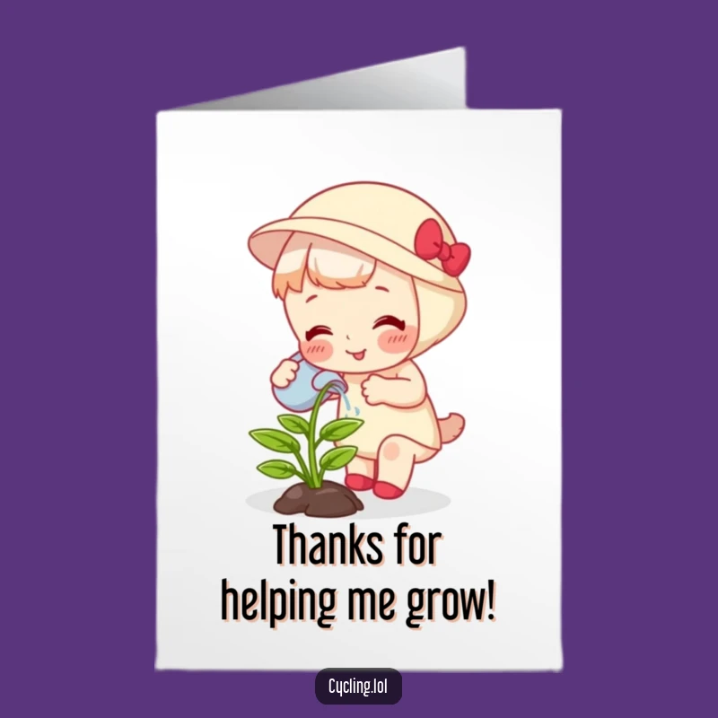 Free Printable Thank You Card: Giggling Plant Gratitude - Humorous Downloadable!