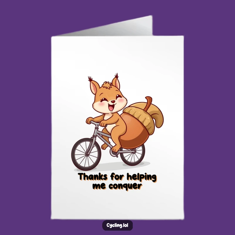 Free Printable Thank You Card: Squirrel's Acorn Journey - Funny Downloadable Gift