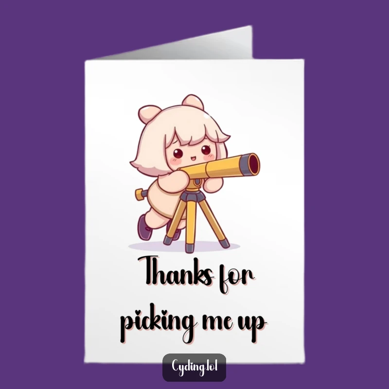 Free Printable Thank You Card: Tripping Character - Funny Downloadable Gratitude
