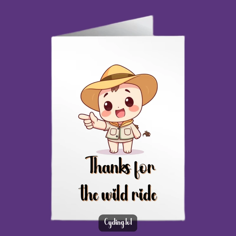 Funny Free Printable Thank You Card: Safari Character, Wild Gratitude, Humorous Thanks, Downloadable