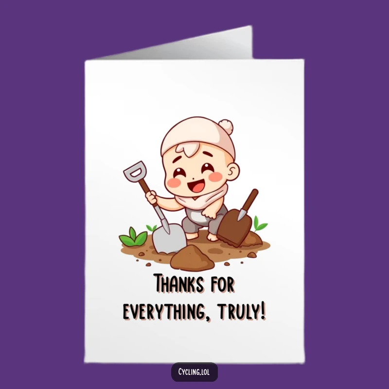 Free Printable Thank You Card: Digging Gratitude - Humorous Downloadable!