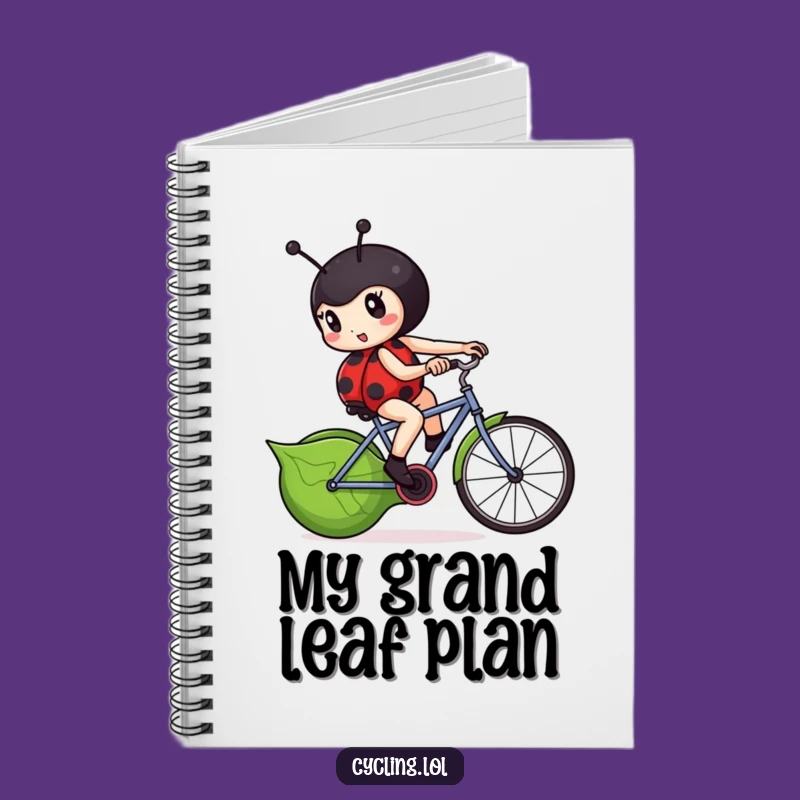 Funny Ladybug Bike Notebook - Determined Journal Gift