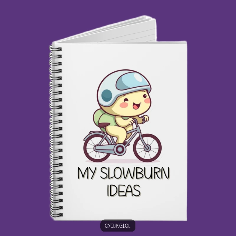 Funny Snail Slow Bike Notebook - Leisurely Pace Journal Gift