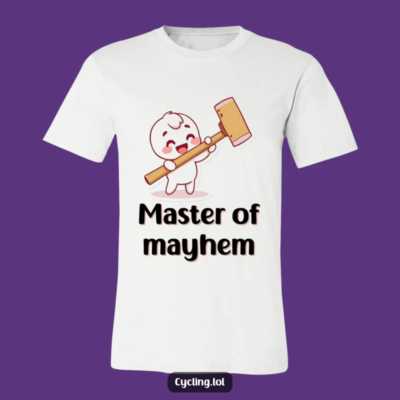 Funny Hammering T-Shirt: Comical Carpenter Character Tee, Perfect Funny Gift