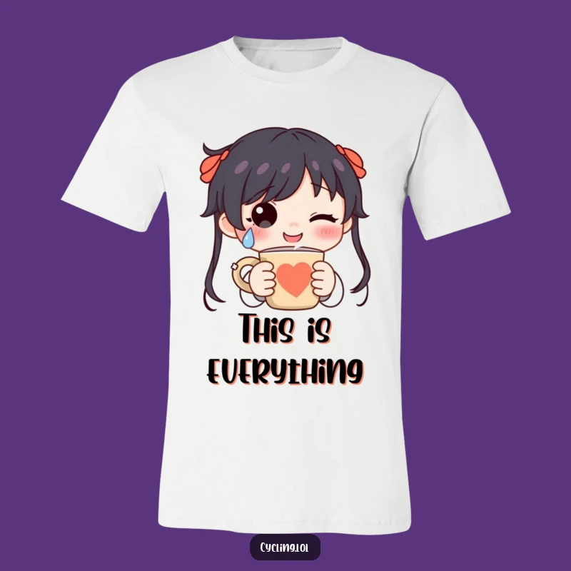 Funny Happy Tear Mug Shirt - Express Your Coffee Love Hilariously!