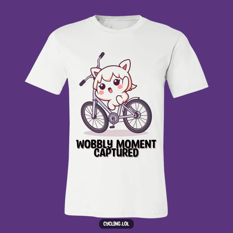Funny Kawaii Bike Fail T-Shirt - Embrace the Wobble