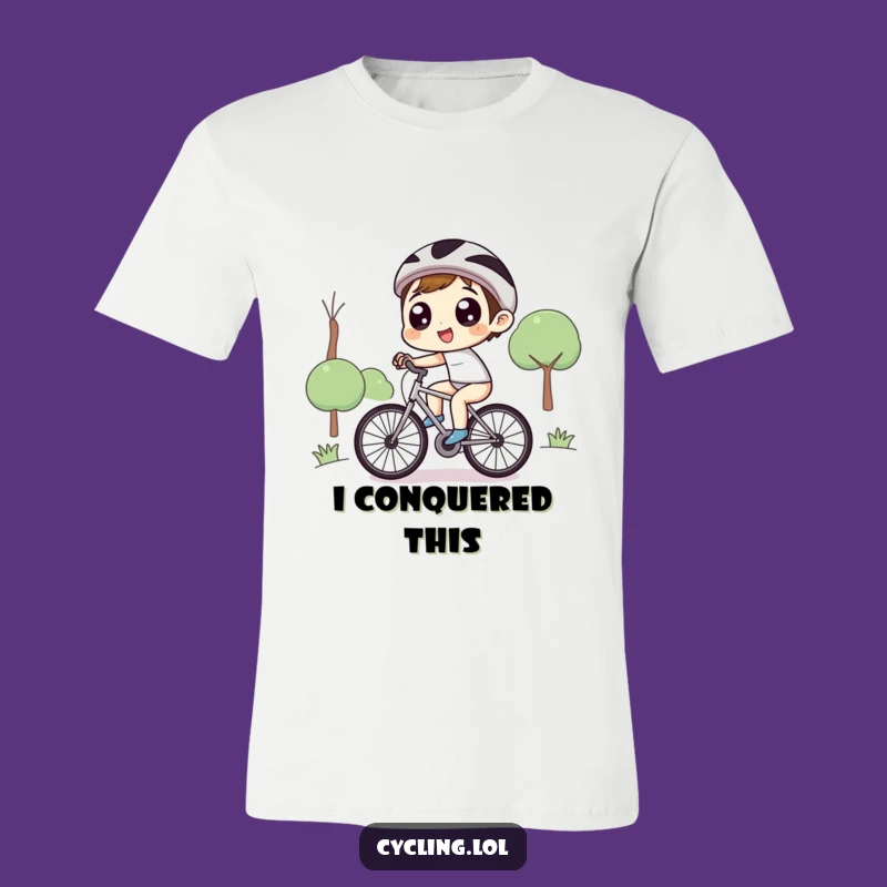 Funny Uphill Bicycle T-Shirt - Joyful Character Tee, Hilarious Gift