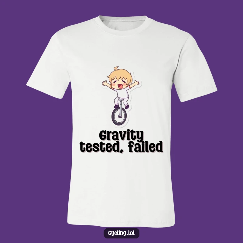 Funny Unicycle Struggle T-Shirt: Hilarious Apparel for Everyday Mishaps