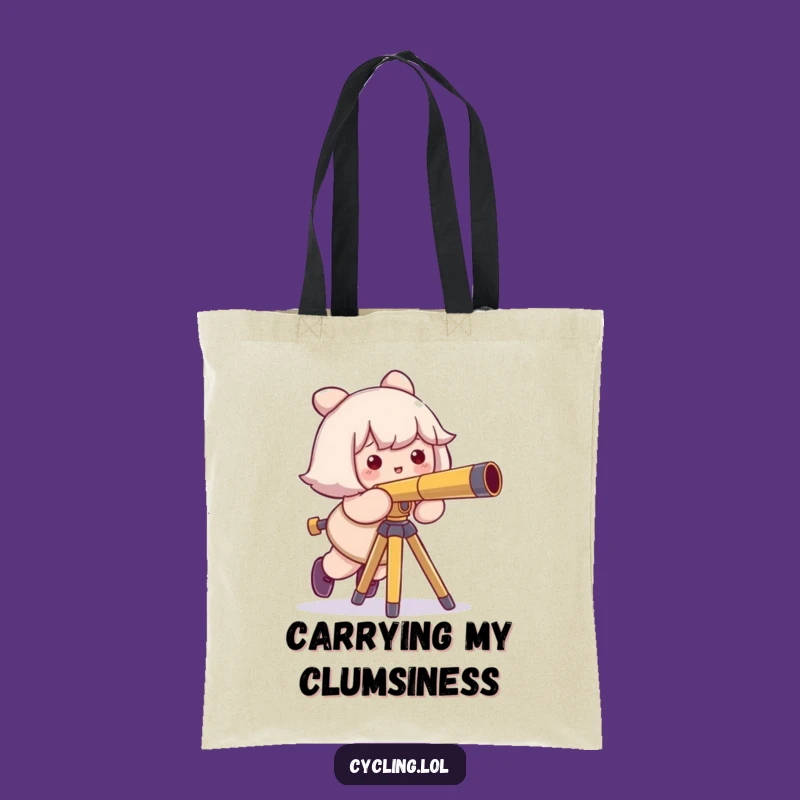 Funny Tripping Astronomer Tote Bag: Carry Your Laughs, A Hilarious Funny Gift!