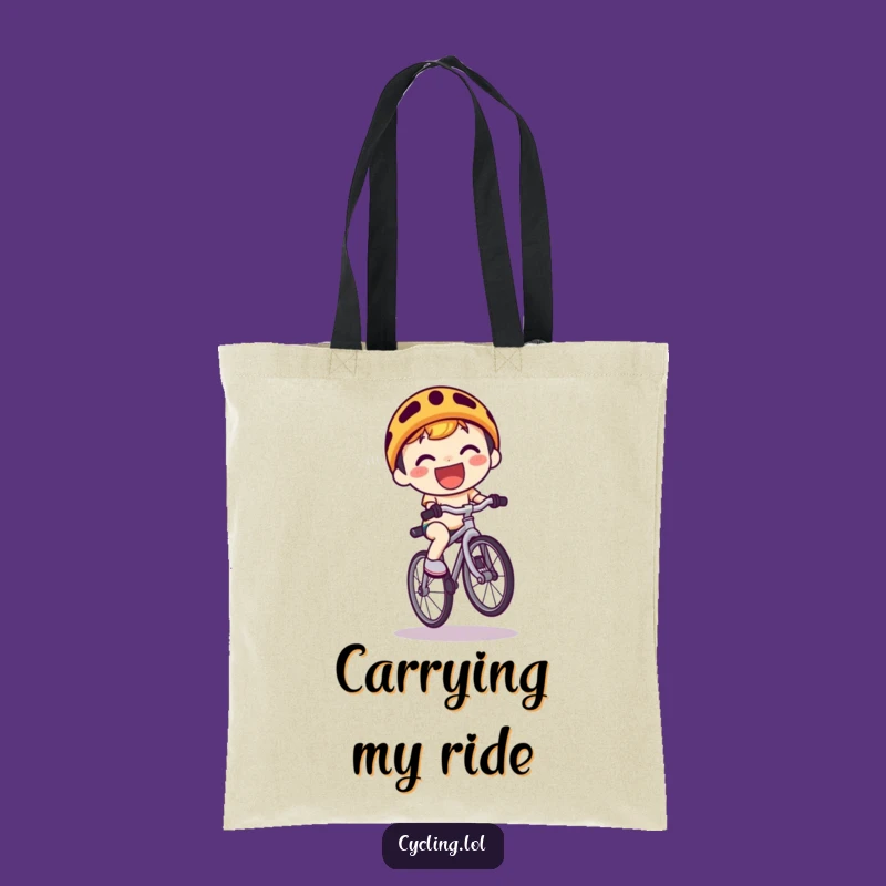 Funny Kawaii Wheelie Tote Bag: Carry Your Fun - The Ultimate Funny Gift for Riders