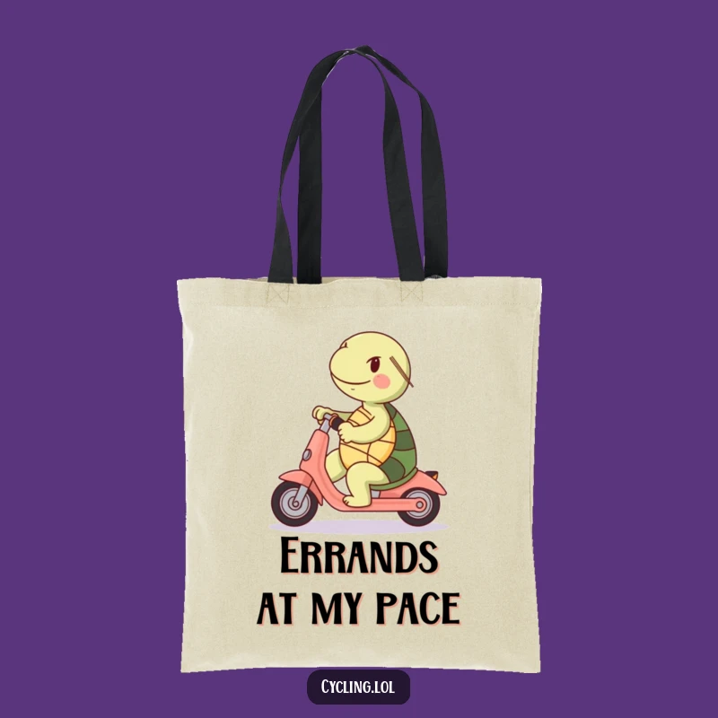 Funny Turtle Scooter Tote Bag: Hilarious Accessory for Unique Journeys, Perfect Gift