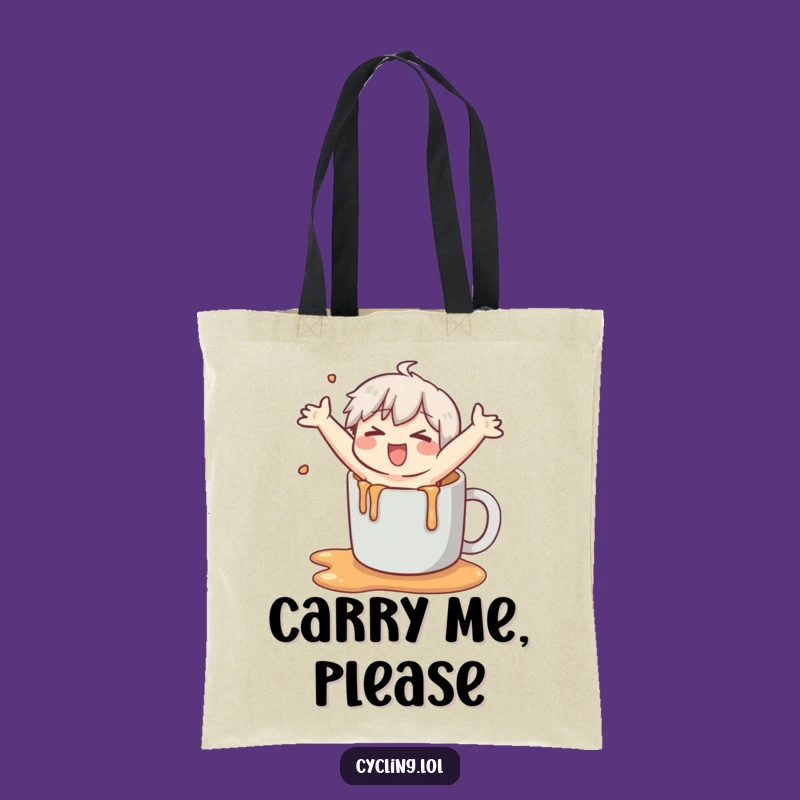 Funny Tote Bag: Comical Spill Mishap, Hilarious Shopping Accessory & Gag Gift