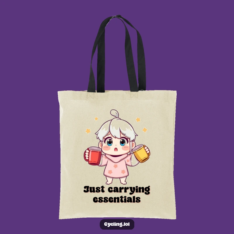 Funny Surprised Mug Juggler Tote Bag - Carry Your Laughs in Style!