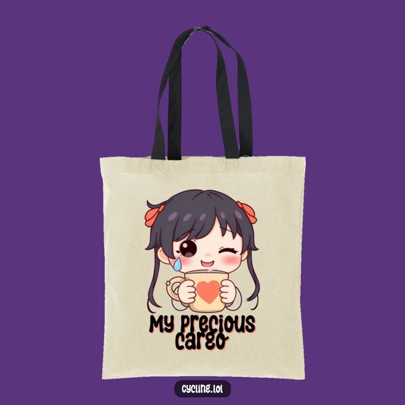 Funny Happy Tear Mug Tote Bag - Carry Your Joyful Coffee Moments!