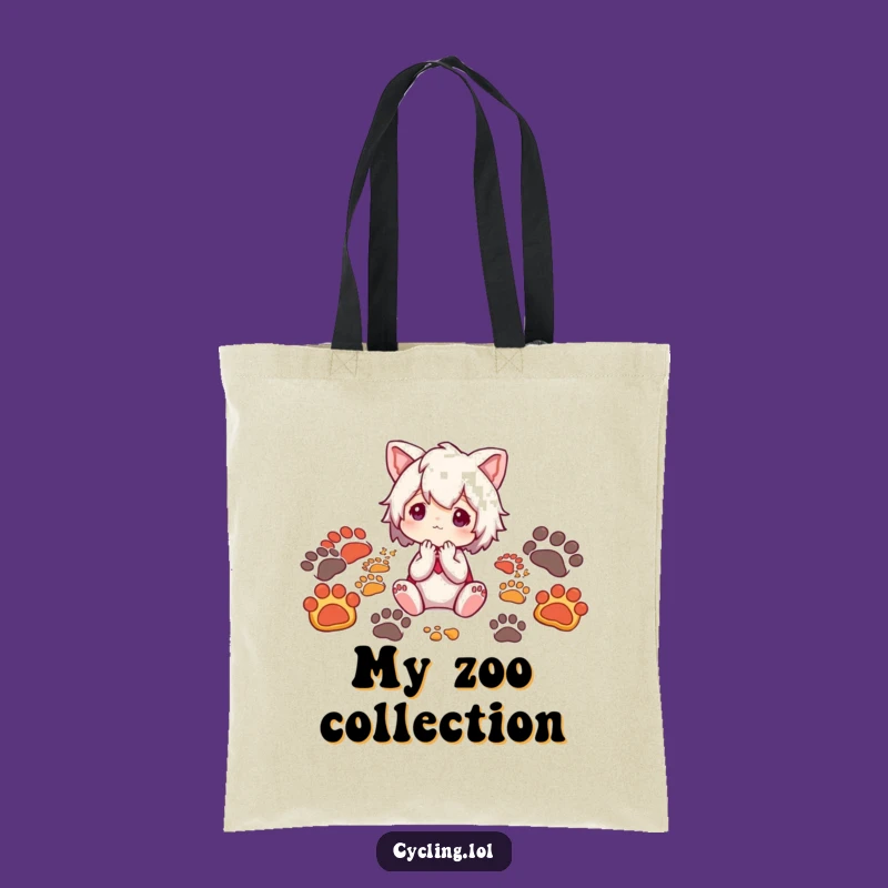 Funny Nature Explorer Tote Bag: Carry Your Thoughts with Animal Tracks